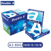 达伯埃（DoubleA）  A3-80g-500张/包-5包/箱  复印纸  （计价单位：箱）