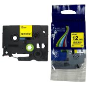 帕思米 PSM-631适用兄弟标签机色带标签纸 规格12mm*8m黄底黑字
