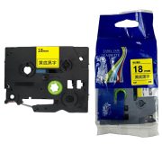 帕思米 PSM-641适用兄弟标签机色带标签纸 规格18mm*8m黄底黑字