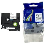 帕思米 PSM-251适用兄弟标签机色带标签纸 规格24mm*8m白底黑字