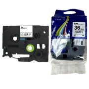 帕思米 PSM-261适用兄弟标签机色带标签纸 规格36mm*8m白底黑字