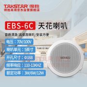 得胜（TAKSTAR） EBS-6C 频率响应:110-13kHZ  天花喇叭 白色 （计价单位：个）