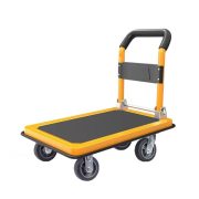 宽迈 钢板手推车搬运车四轮小推车仓库折叠便携铁板平板车KM-4070   90*60*90cm（1辆装）