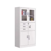 宽迈 办公室偏三斗档案柜资料柜财务凭证带锁储物柜KM-10042 1800*850*390mm（1个装）