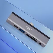 捌木熊 GJC-JXQ00003 侧边直插 集线器（扩展坞）6合一（单位：个） 银灰色