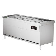 圣托 STTH-FG5GJ 保温售饭台（五格柜式含1/1份数盘带盖）