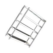 宽迈 加厚不锈钢落地五层多功能货架180*180*50cm  （1个装）