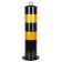 宽迈 警示柱加厚钢管防护栏杆 立柱防撞柱 100cm加厚黑黄固定