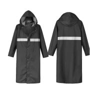 宽迈 雨衣长款男全身防暴雨加厚成人反光骑行连体雨服 XXL 黑色
