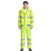 宽迈 道路救援反光雨衣雨裤套装 安全防雨服 300D牛津布/PU涂层/荧光黄套装 XXL码