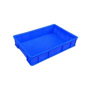 宽迈 塑料收纳盒周转箱 KM-6073  435×290×80mm 蓝色（单位：个）