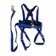 信志连成(XINZHILIANCHENG) 全身式安全带两米缓冲绳宽护腰 蓝色 蓝色 2米