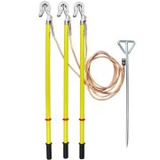 信志连成 室外高压接地线接地棒户外接地棒10KV接地棒25方 1.5m*3+15米1米棒升级款