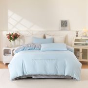 圣夫妮  SFN-266  200x230CM 晚安絮语刺绣拼色四件套（蓝灰） 蓝灰 （单位：套）