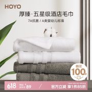 HOYO 毛巾NJP1056 35*75cm130g2条装 本白+深咖（组）