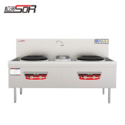 松润SOR-P105 1500*800*800 1.5米燃气双头单尾小炒炉（发泡节能款）银色（单位：台（）