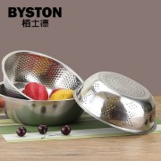 栢士德 BST-027 24沥水盆+26果蔬盆+28多用盆 米筛三件套 不锈钢本色单位：套
