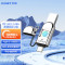 忆捷（EAGET）128GB Type-C USB3.1 HF-C01指纹加密手机U盘 双接口手机电脑多用 隐私安全保护 商务娱乐优盘