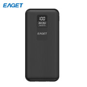 忆捷（EAGET）移动电源EQ202 22.5W自带双线智能数显20000毫安快充多接口便携式 黑色
