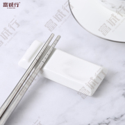 富诚行 FCH-KJ-003 陶瓷商用筷架筷托 筷枕 筷座 陶瓷筷子架 纯白筷架 两用筷架*2