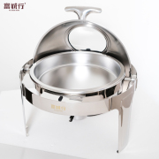 富诚行 A5商用自助餐炉布菲炉保温炉早餐炉 玻璃可视可调温 6L 不锈钢单格双加热 高脚