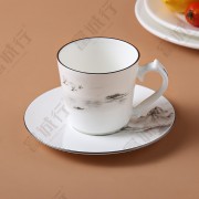 富诚行 陶瓷碗盘套装 餐具套装 陶瓷餐具 碗碟套装 秀丽山河系列 香奈杯底碟