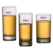 富诚行 玻璃直身水杯牛奶杯 270ml*6个
