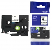 帕思米 PSM-211适用兄弟标签机色带标签纸 规格6mm*8m白底黑字