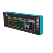 雷柏V520RGB-87键  IP68级防水银轴RGB背光机械键盘 拔插轴