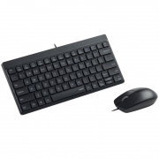 雷柏NX8000黑色80健USB键盘鼠标套装1.8米线