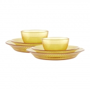 康宁（VISIONS）SNAPWARE晶尊系列餐具6件套D（2个小碗2个小盘2个大盘）