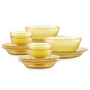 康宁（VISIONS）SNAPWARE晶尊系列餐具12件套（4个小碗2个大碗4个小盘2个大盘）