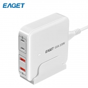 忆捷（EAGET）100W轻薄氮化镓四口桌面充电器 套装EA1001高效式快充安全耐用