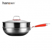 翰乐 316双面屏豪华款皇冠提手盖32CM HL-F07(带蒸笼）
