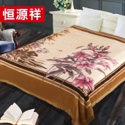 恒源祥TGM1009花开满堂金貂绒毯200*230cm单位：条