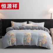 恒源祥TBK2064丽泽花园绒四件套200*230cm单位：套