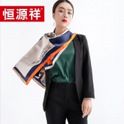 恒源祥HYXSJ1004真丝方巾以梦为马90*90cm单位：条