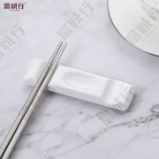 富诚行 FCH-KJ-001 陶瓷商用筷架筷托 筷枕 筷座 陶瓷筷子架 纯白筷架 法式三用筷架*2