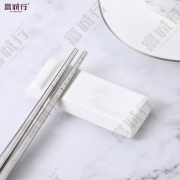富诚行 FCH-KJ-003 陶瓷商用筷架筷托 筷枕 筷座 陶瓷筷子架 纯白筷架 两用筷架*2