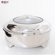 富诚行 A4商用自助餐炉布菲炉保温炉早餐炉 玻璃可视可调温 6L 不锈钢单格电加热 矮脚