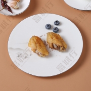 富诚行 陶瓷碗盘套装 餐具套装 陶瓷餐具 碗碟套装 秀丽山河系列 禅艺平盘8英寸