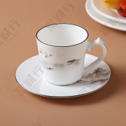 富诚行 陶瓷碗盘套装 餐具套装 陶瓷餐具 碗碟套装 秀丽山河系列 香奈杯