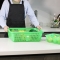 富诚行 方形　蓝色洗菜篮塑料篮子14号