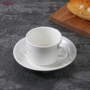 富诚行 FCH-TCKFB-CB 陶瓷欧式咖啡杯套装 创意简约咖啡杯子碟纯白1杯1碟