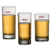 富诚行 玻璃直身水杯牛奶杯 220ml*6个