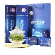 万季香 都匀茶毛尖新茶2条装特级贵州炒青绿茶茶叶礼盒装240G浓香型
